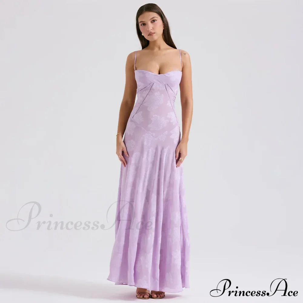 Floral Print Stylish Sheer Maxi Dress