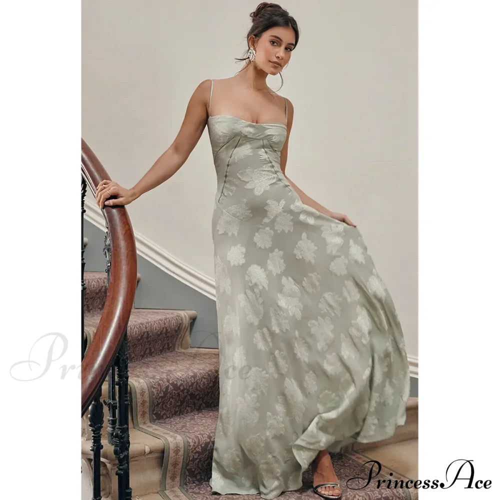 Floral Print Stylish Sheer Maxi Dress