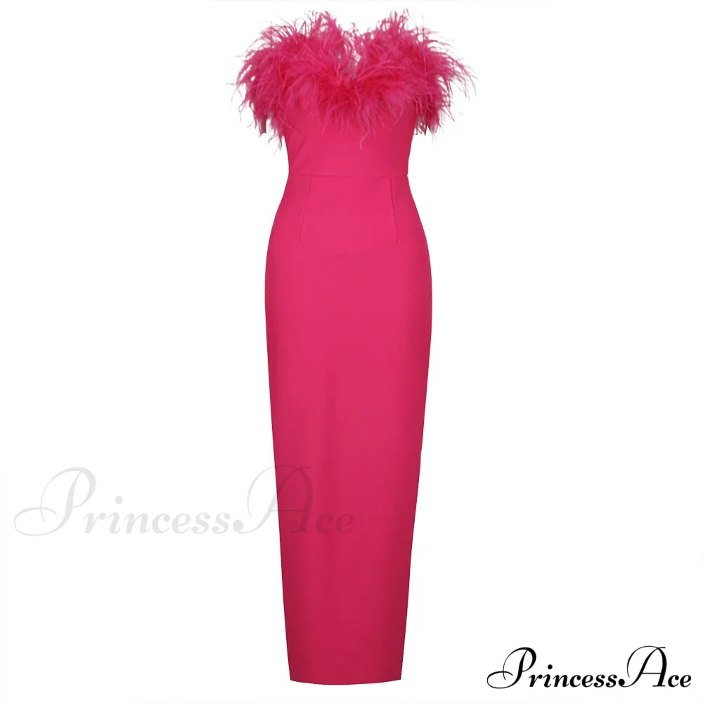 Georgina Elegant Maxi Dress Pink / Xs