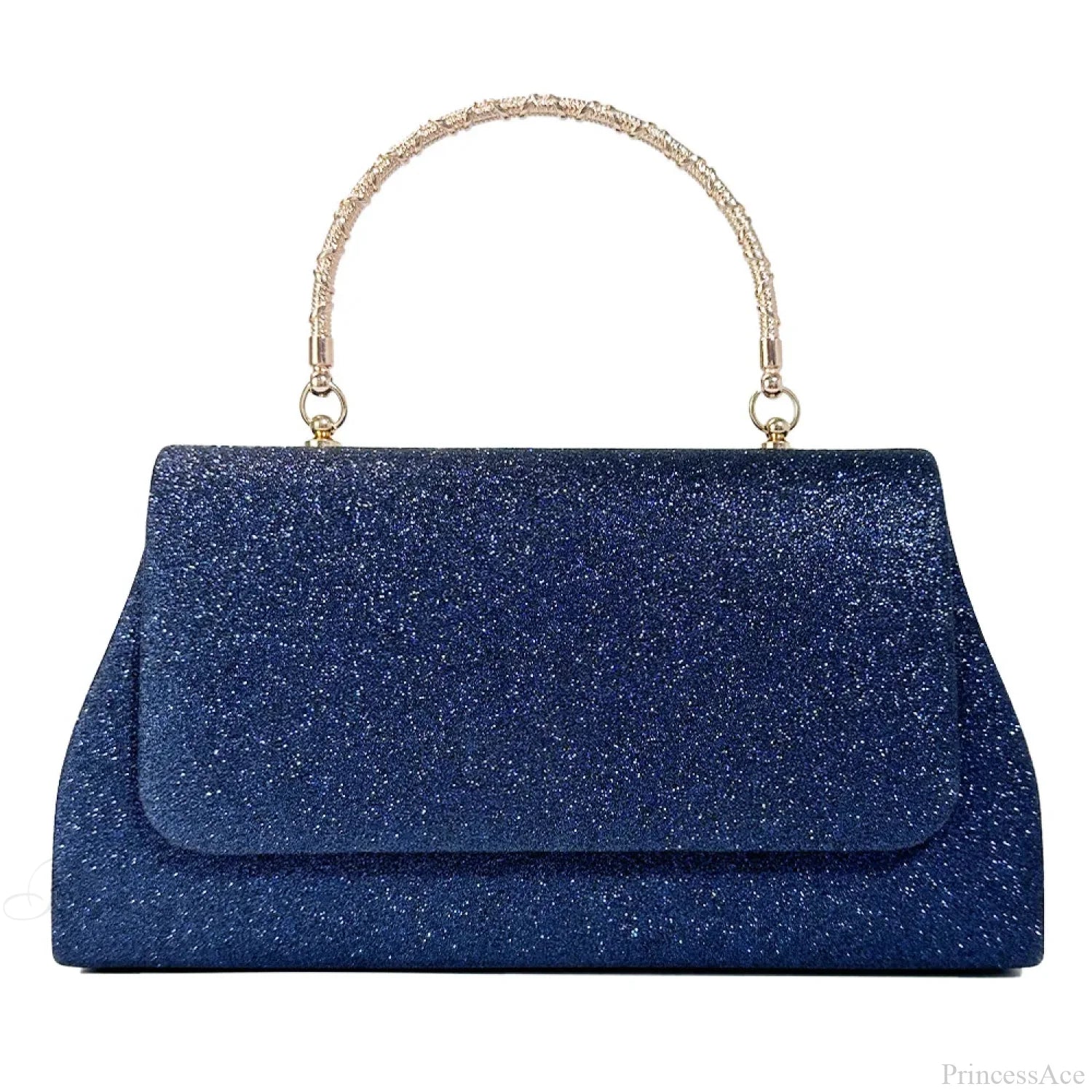 Glitter Sequin Evening Clutch Purses Crossbody Bag Navy blue clutchbag-250126