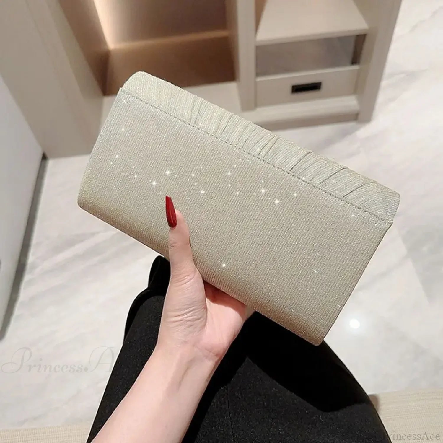 Gold Silver Elegant Banquet Clutch Shoulder Bag Purse clutchbag-250126