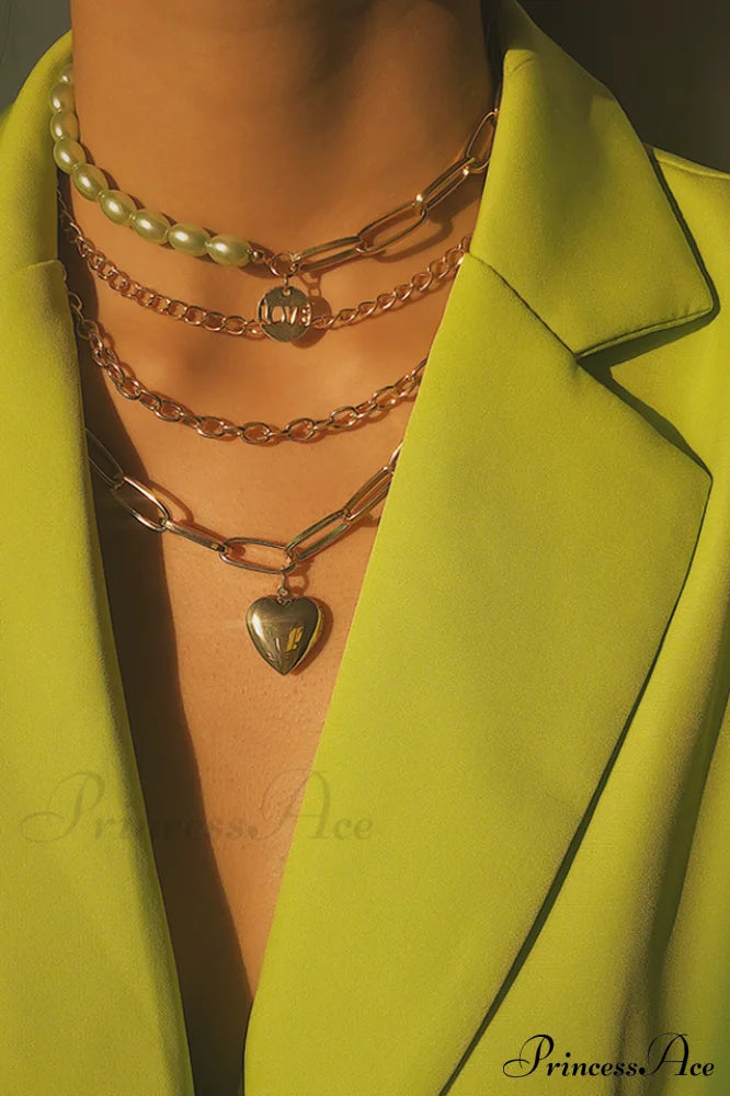 Gothic Layered Baroque Charming Pearl Chunky Chain Necklace