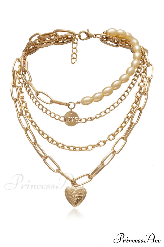 Gothic Layered Baroque Pearl Chunky Chain Necklace - Dress In Beauty