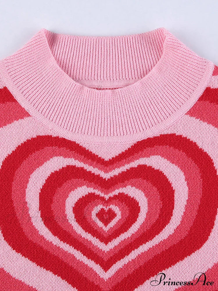 Heart Rhinestone Rib Trendy Crop Tank Top Shirts & Tops