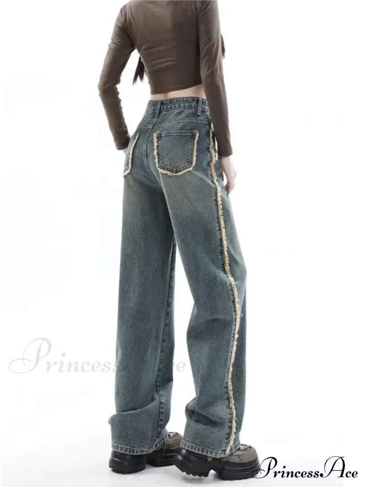 Ins Natural Waist Lazy Temperament Fashion Versatile Popular Spring And Autumn Women’s Jean