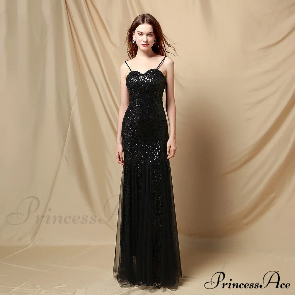 Jerry sling-mesh fishtail dress - Lady Occasions