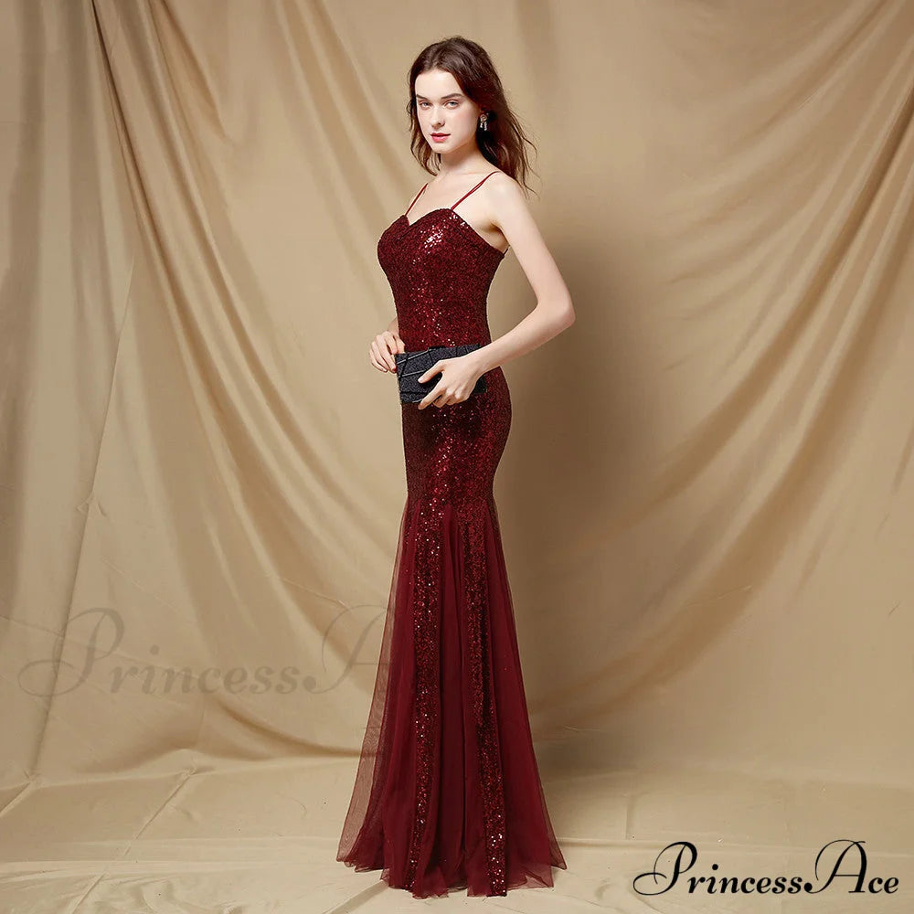 Jerry Sling-Mesh Stylish Fishtail Dress S.o. Long Dresses