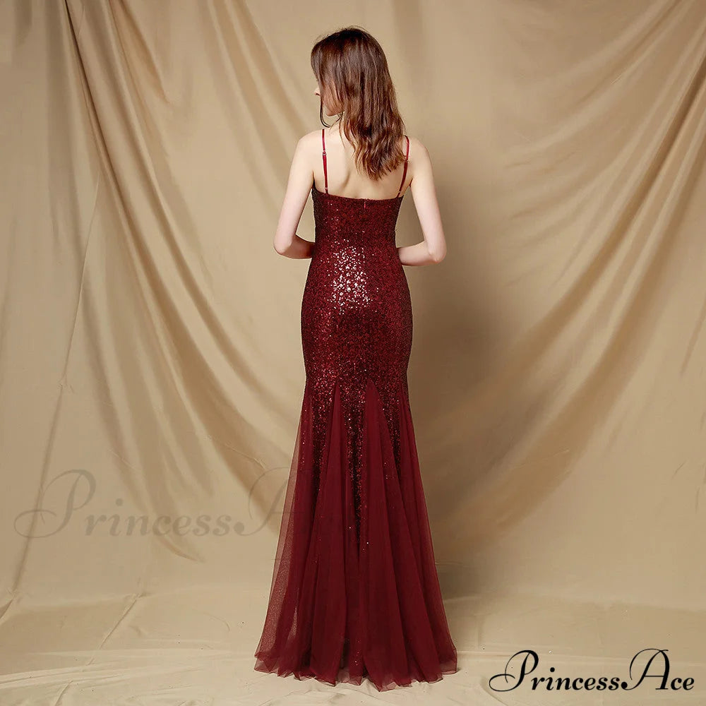 Jerry Sling-Mesh Stylish Fishtail Dress S.o. Long Dresses