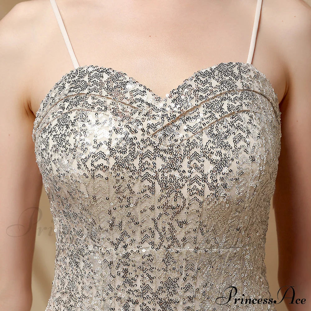 Jerry sling-mesh fishtail dress - Lady Occasions