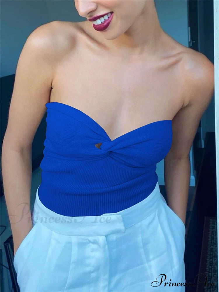 Knit Twisted Tube Top Free From Label