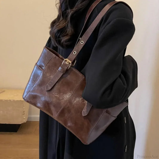 Korean Retro PU Leather Shoulder Bag shoulder-250126