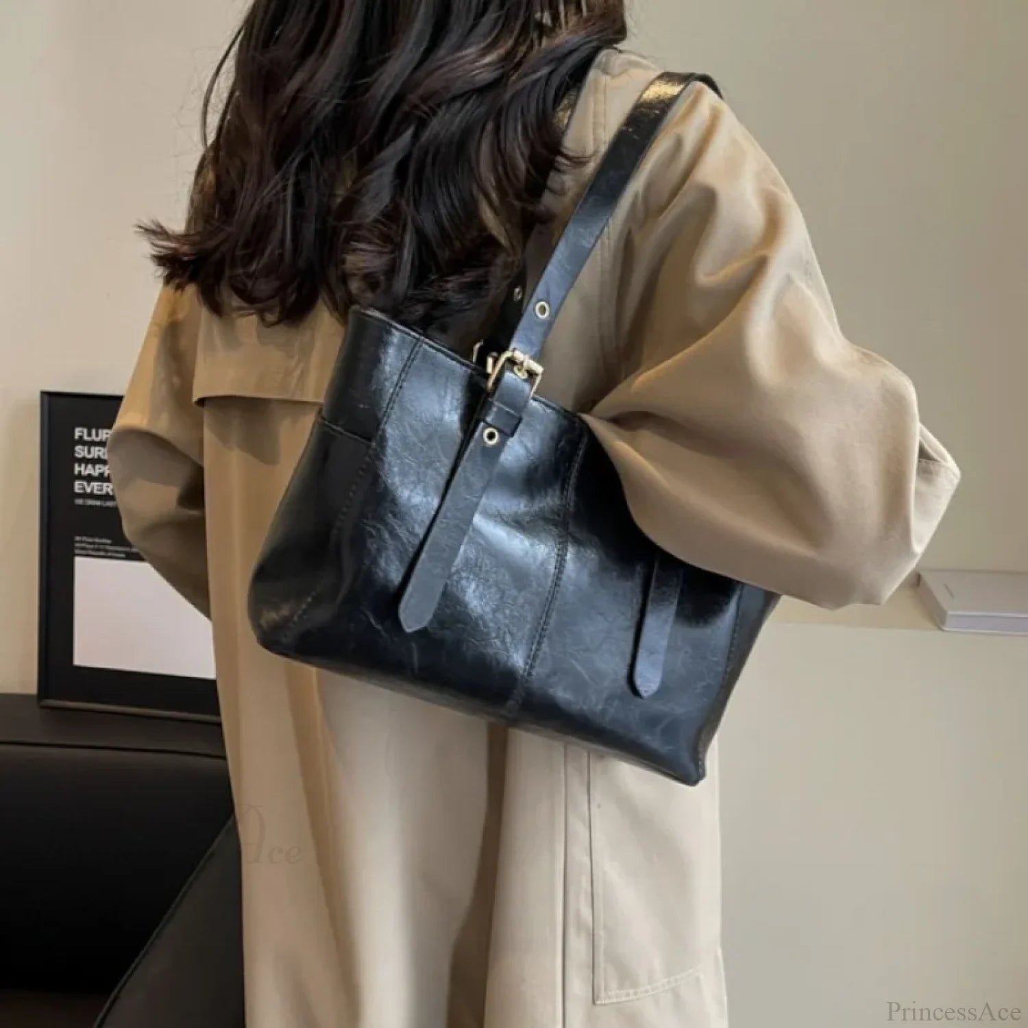 Korean Retro PU Leather Shoulder Bag shoulder-250126