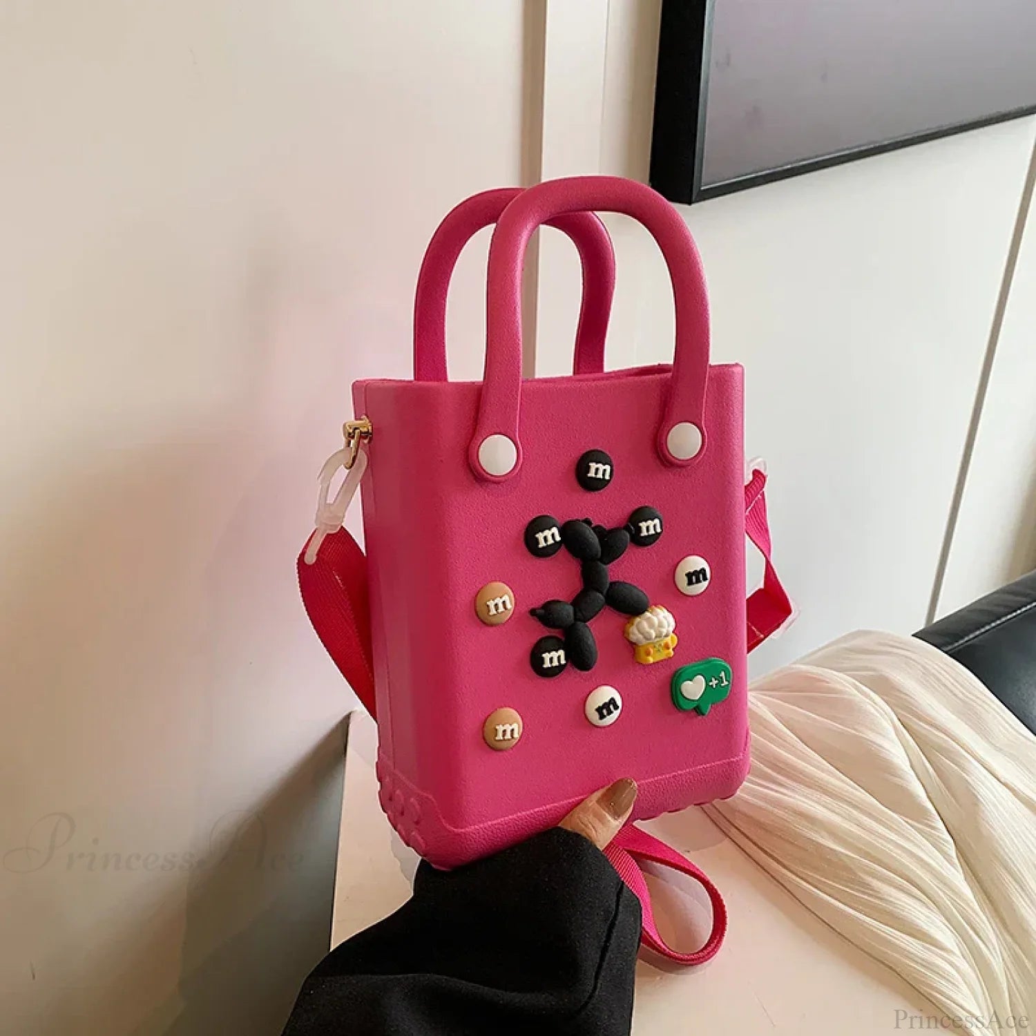 Lightweight Travel Beach Handbag Shoulder Bag for Women rose1 / (20cm handbag-250126