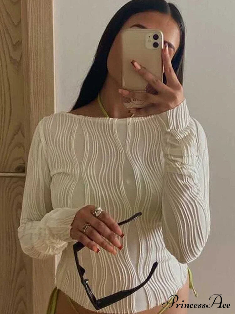 Long Mini Warm-Season Skirt Women’s - Top With Co-Ord Set Y2K Gown Arm And