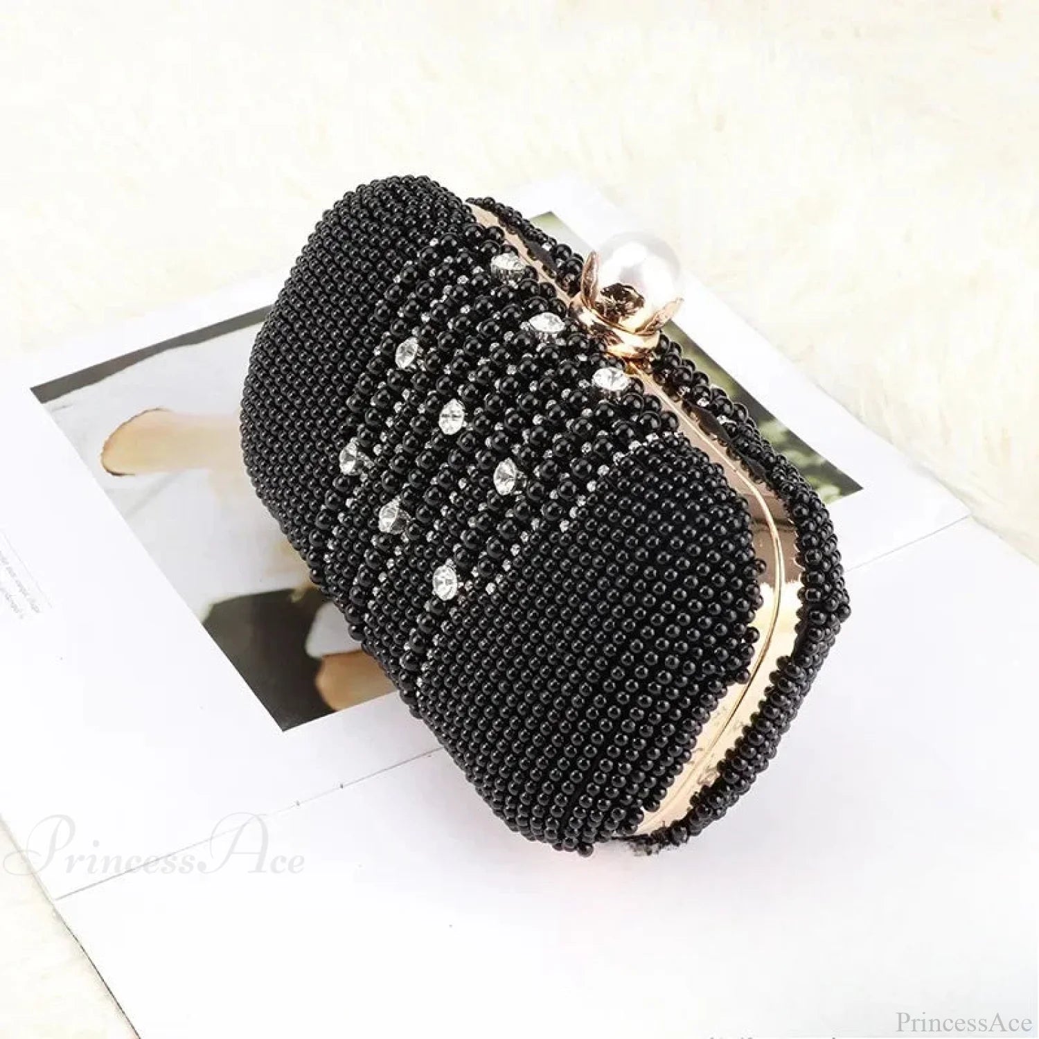 Luxury Diamond Pearl Beaded Evening Wristlet 20cm / As picture wristlet-250126