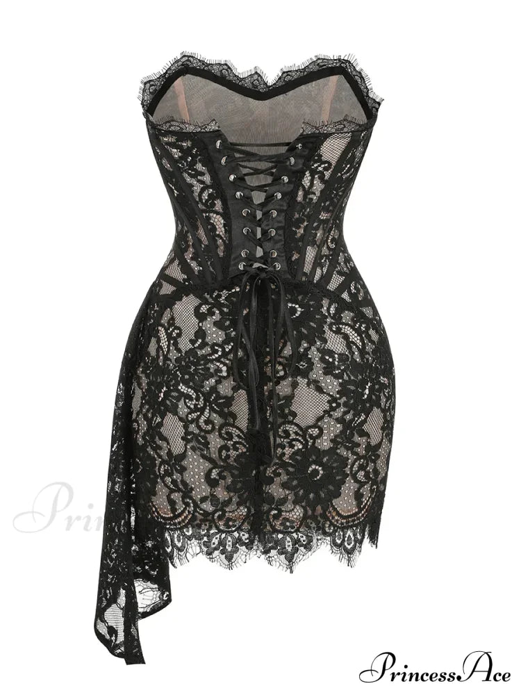 Margi Elegant Mini Dress Red / S