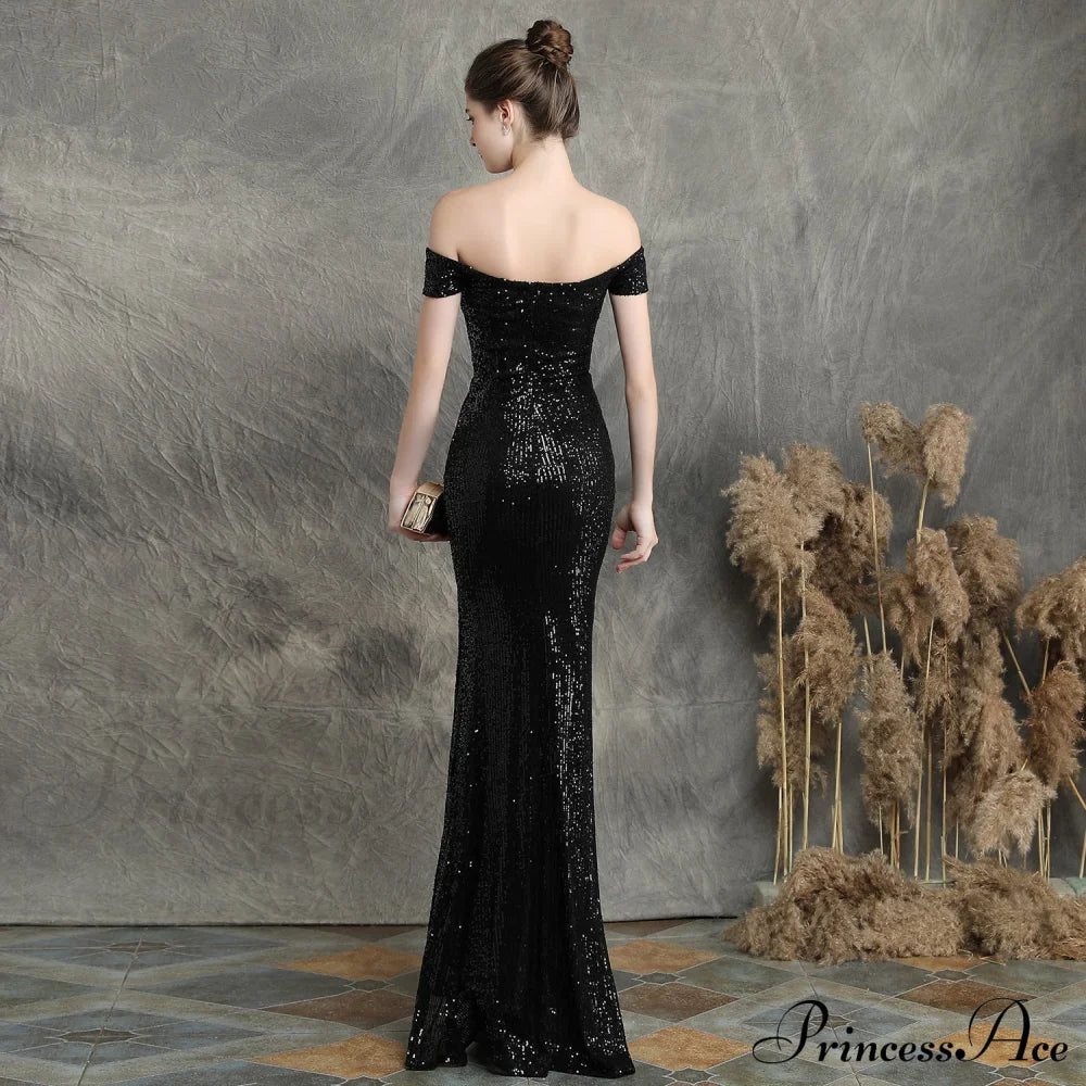 Marzia Formal Stylish Sequined Slit Dress S.o. Long Dresses