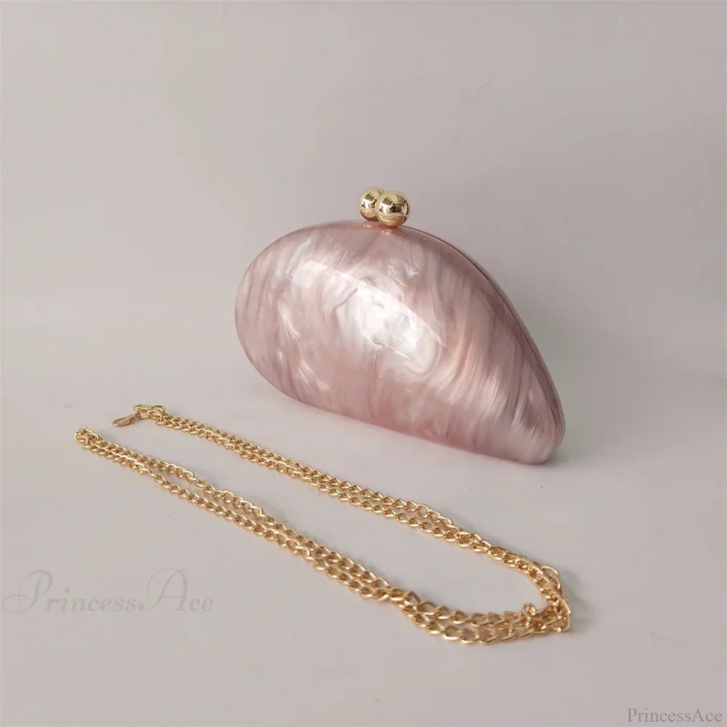 Mini Blue Light Pink Acrylic Box Evening Clutch Bag o shape chain clutchbag-250126