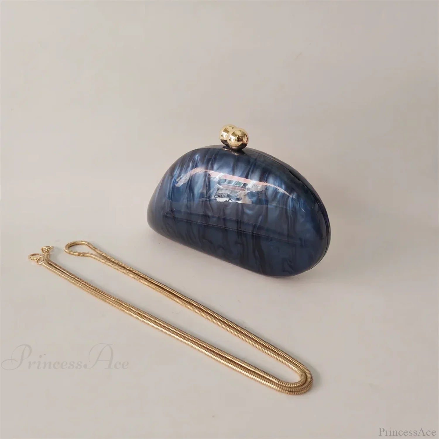 Mini Blue Light Pink Acrylic Box Evening Clutch Bag snake chain clutchbag-250126