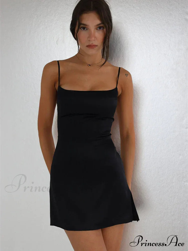 Mirror Palais Stylish Silk Mini Dress 4 Days / 2 Xs Black
