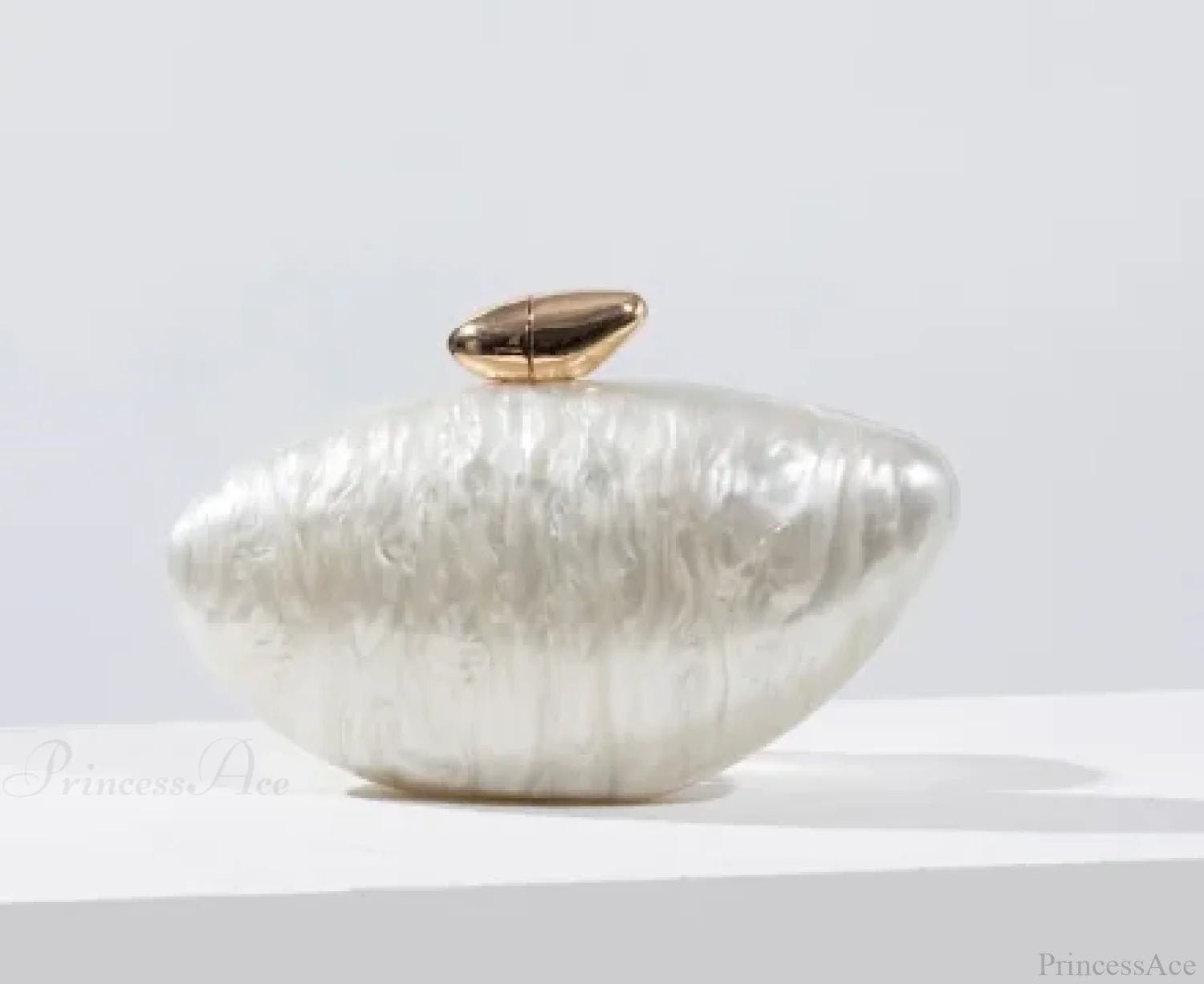 Pearl Brown Marble Acrylic Box Evening Clutch Bag o shape chain9 clutchbag-250126