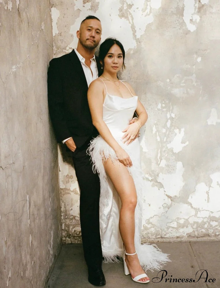 Priscilla Elegant Feather Dress 16 Days / 2 Xs