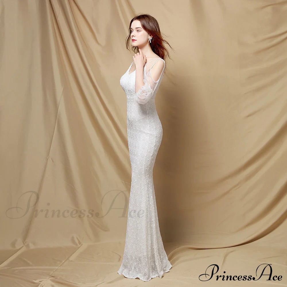 Quinn Sequin Scroll Charming Puff Sleeve Dress S.o. Long Dresses