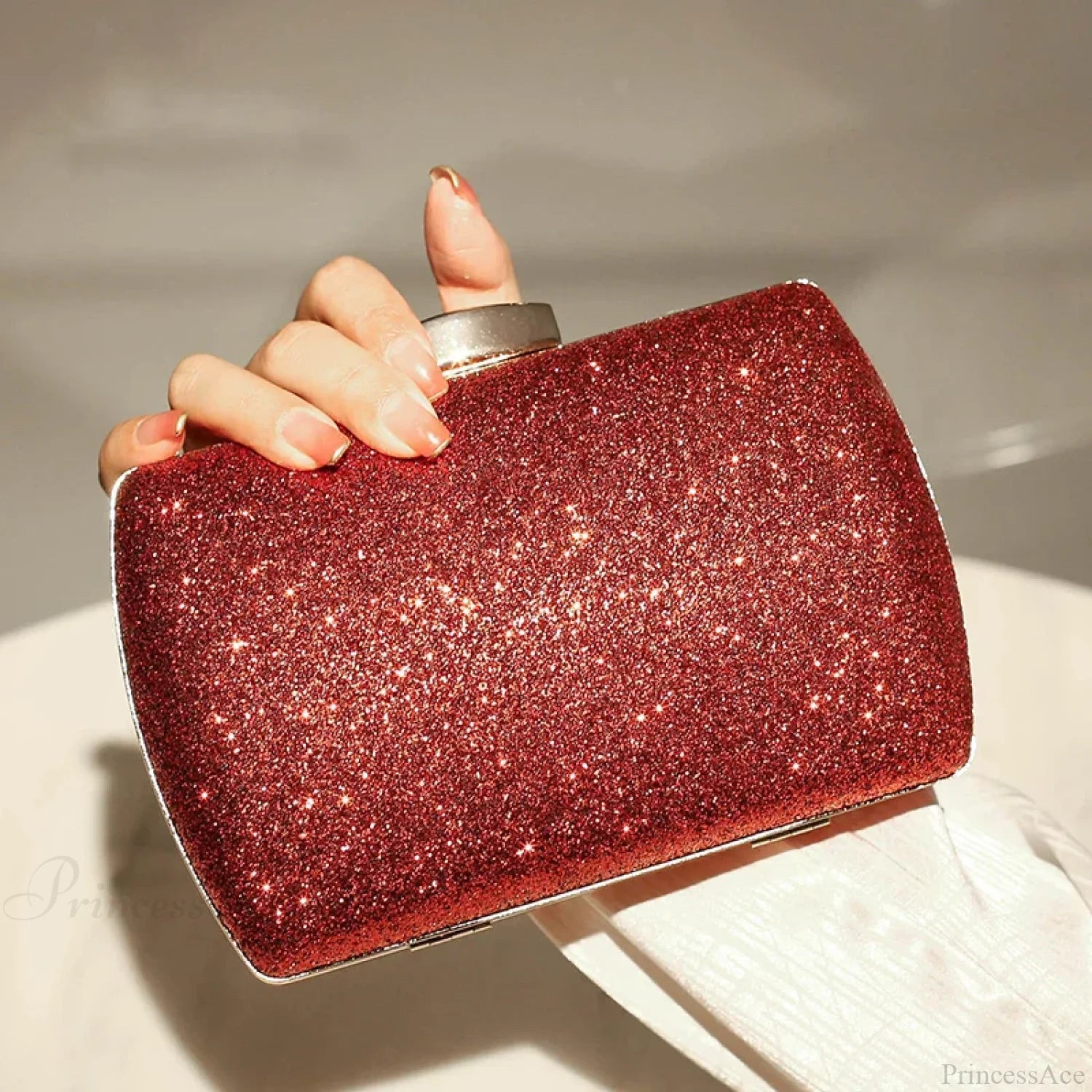 Red Diamond Evening Clutch Wristlet Red wristlet-250126