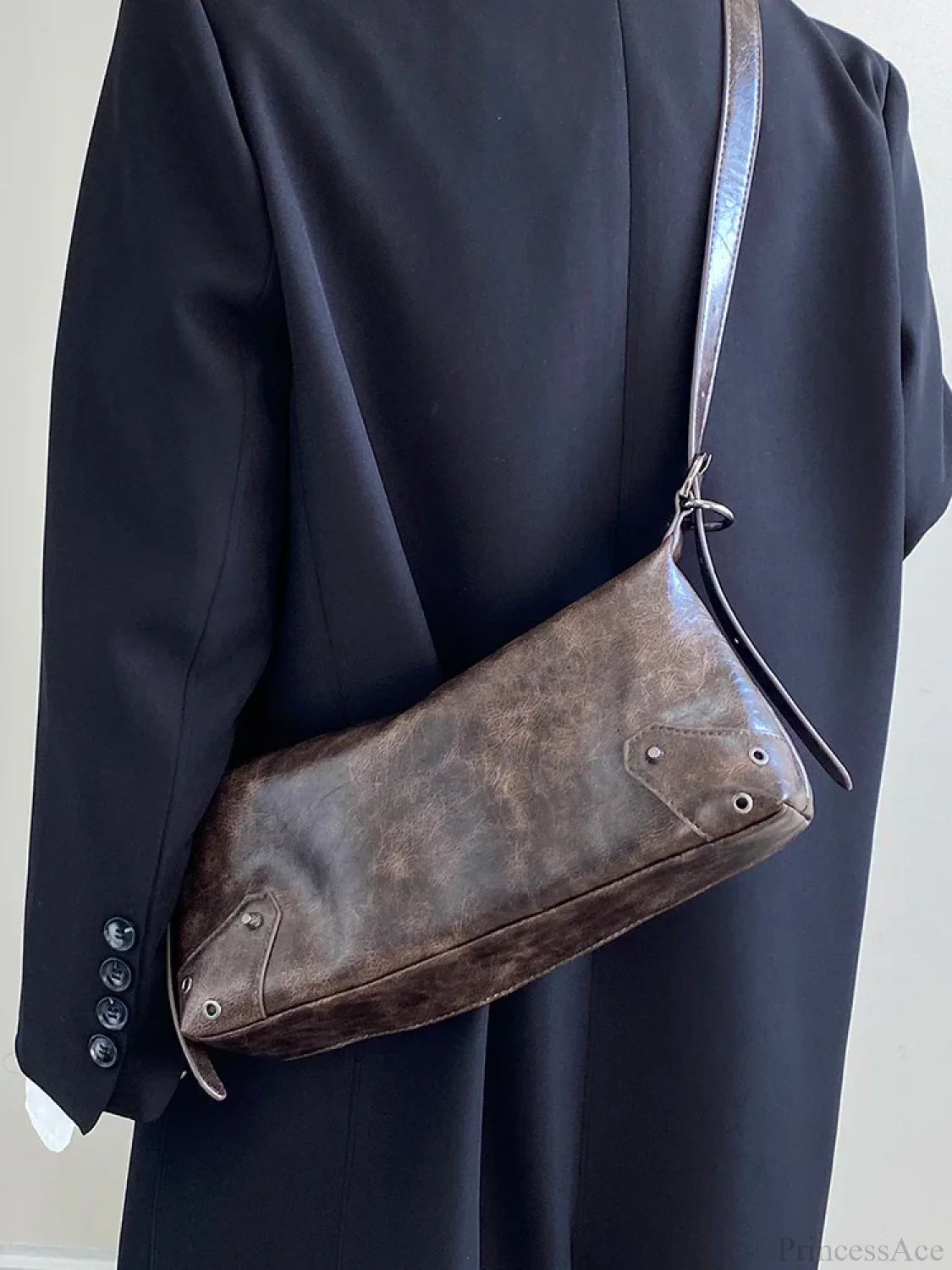 Retro PU Leather Y2K Shoulder Bag shoulder-250126