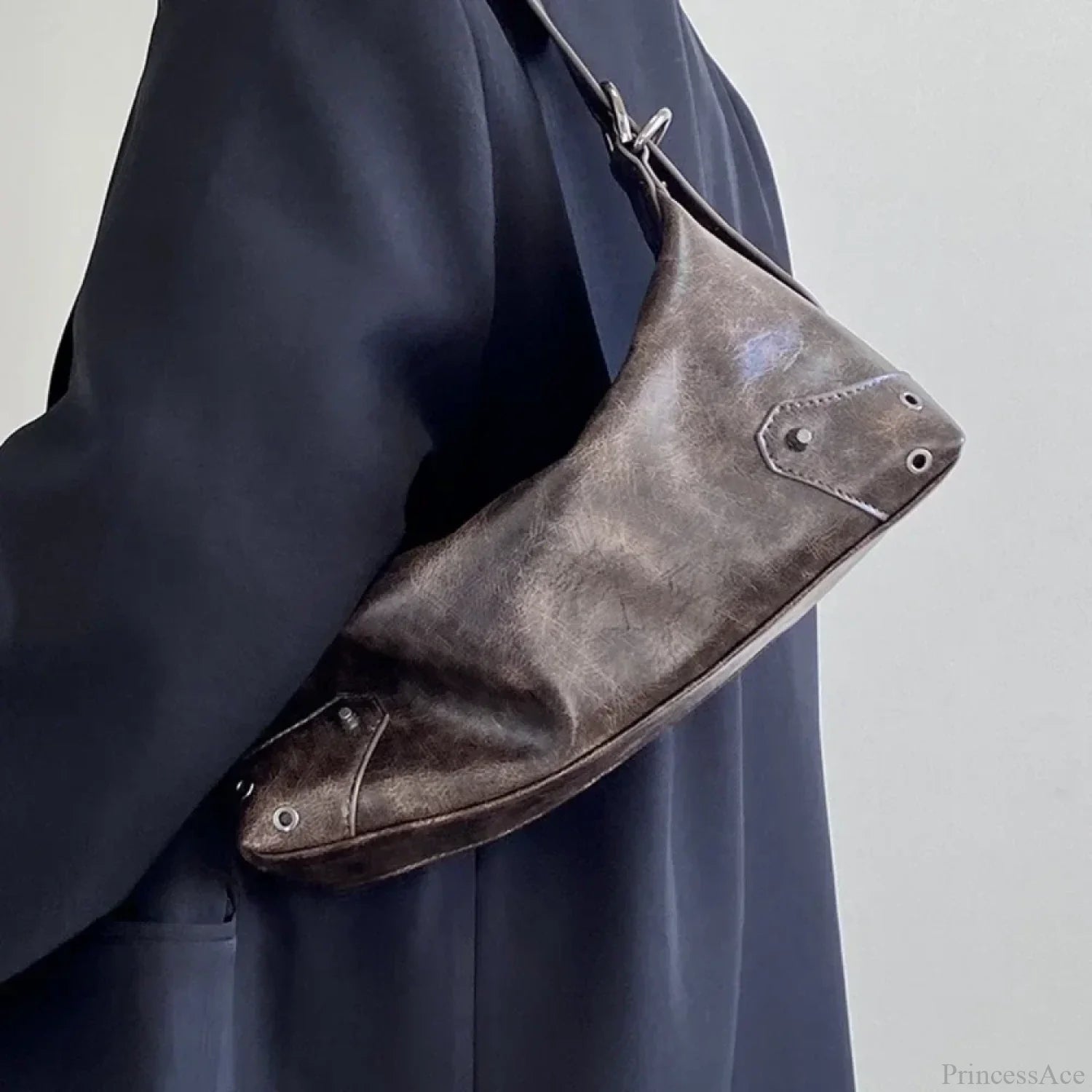 Retro PU Leather Y2K Shoulder Bag Brown shoulder-250126