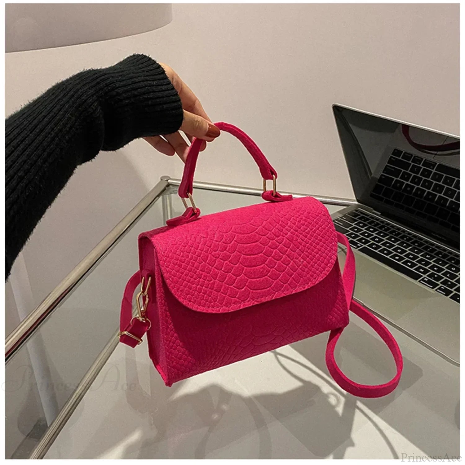 Retro Square Designer Luxury Crossbody Pink crossbody-250126