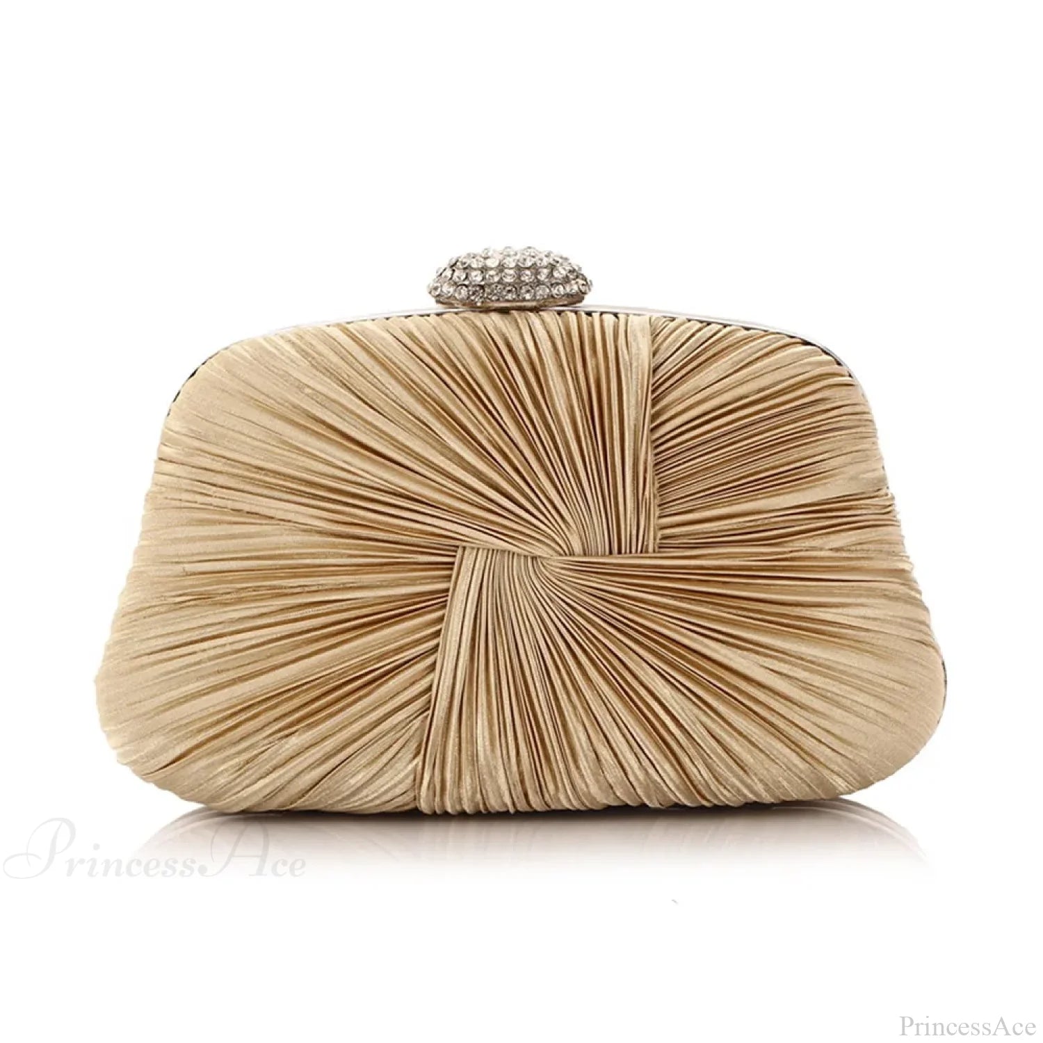 Royal Blue Pleat Pillow Shaped Clutch Bag Wedding Bridal Party Purse apricot clutchbag-250126