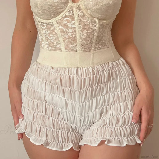 Ruched Wrap Bodycon Micro Short WHITE / S short-250223