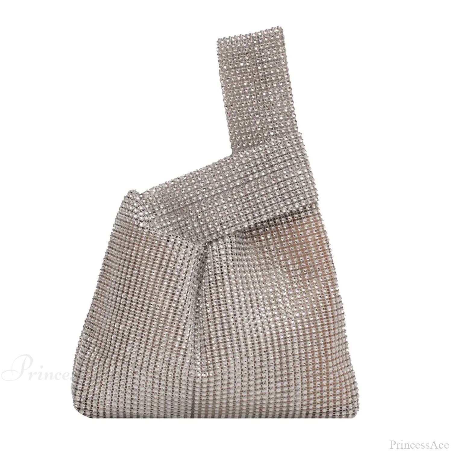 Sequin Rhinestone Sparkly Evening Wristlet Silver wristlet-250126