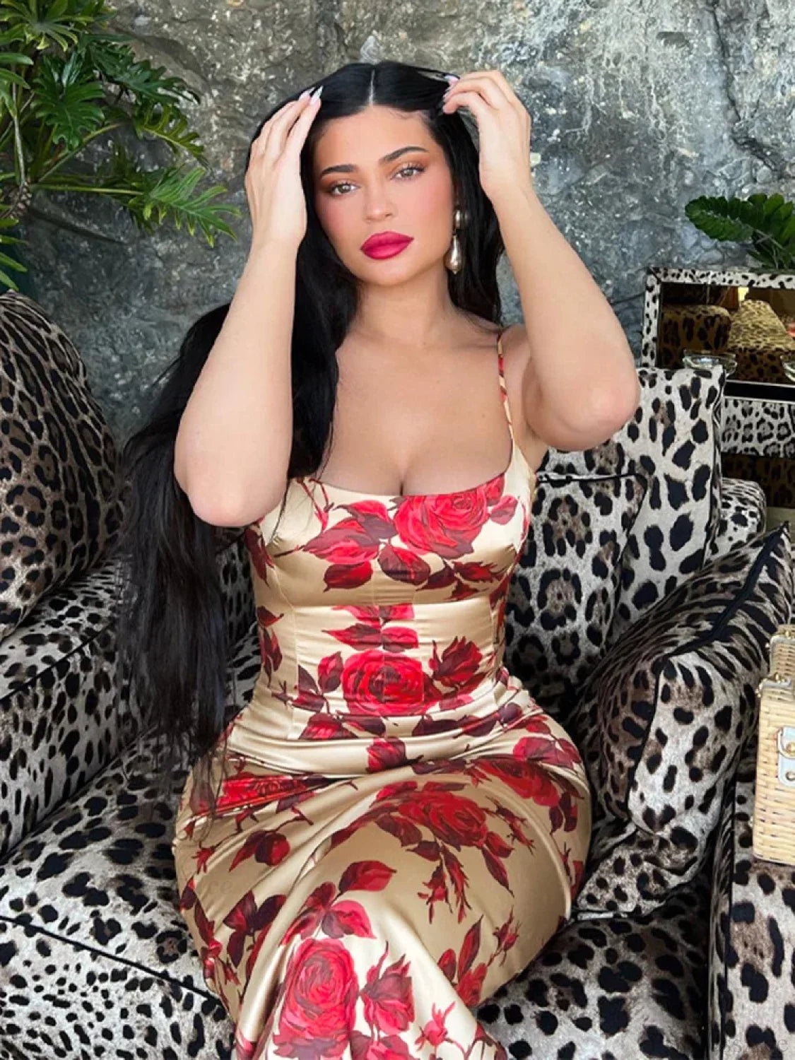 Sexy Y2K Floral Print Backless Bodycon Midi Dress floraldress-250126