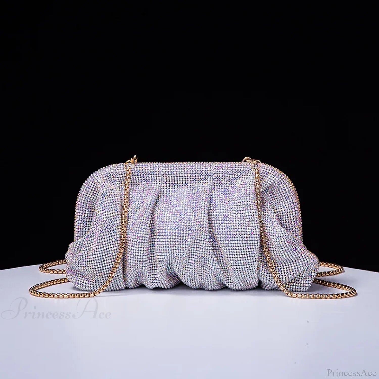 Shiny Rhinestone Wedding Clutch Wristlet Silver wristlet-250126