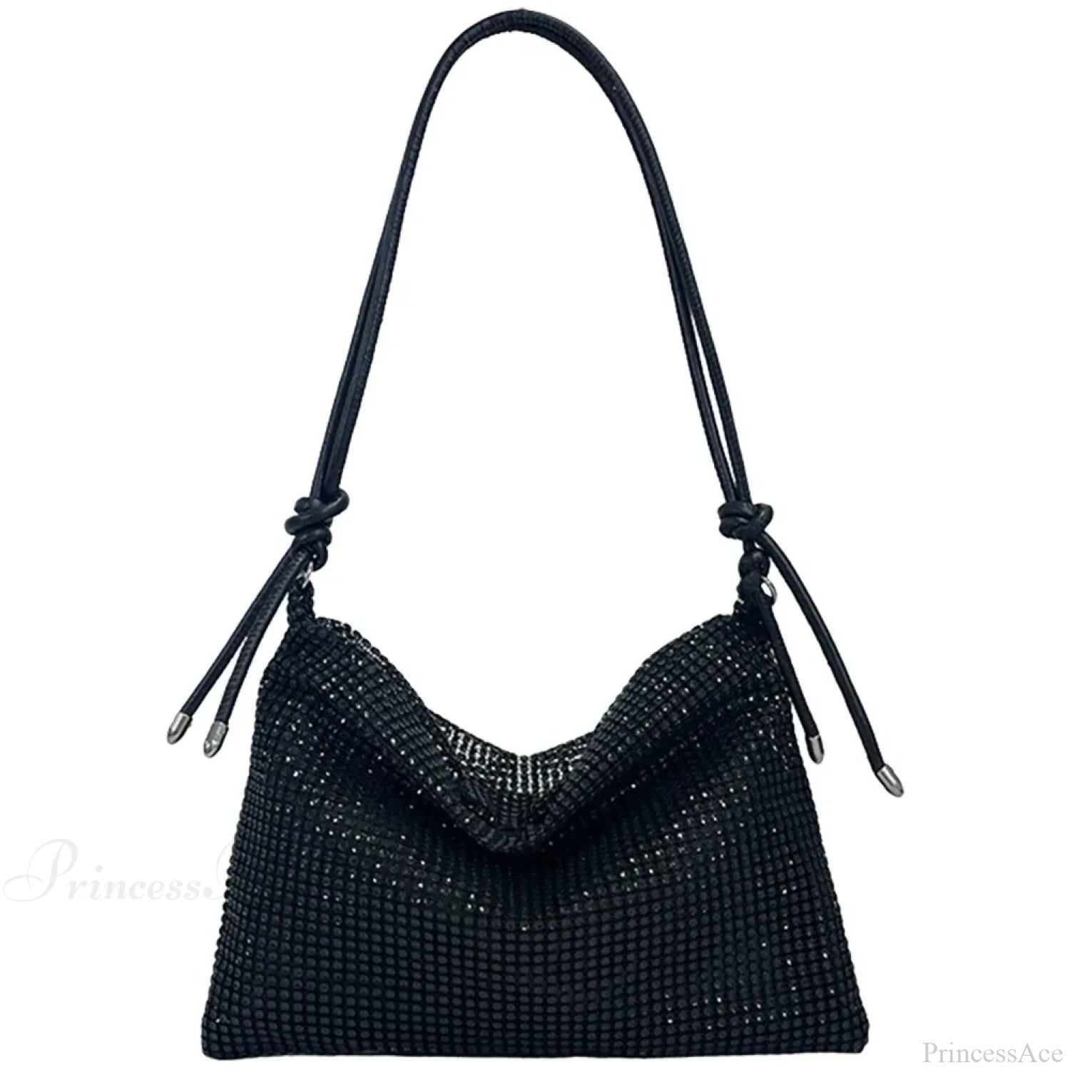 Shiny Shoulder Chain Satchel Wedding Cocktail Clutch Bag Black3 clutchbag-250126