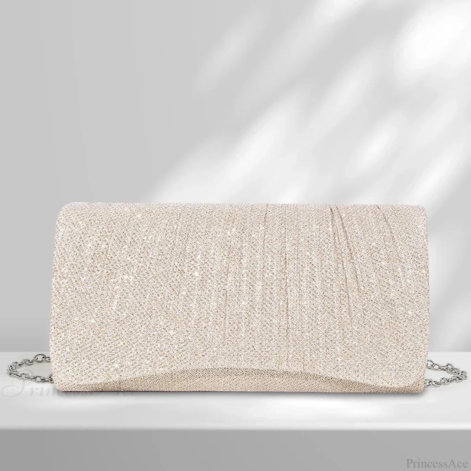 Shiny Wedding Evening Clutch Sling Bag champagne clutchbag-250126