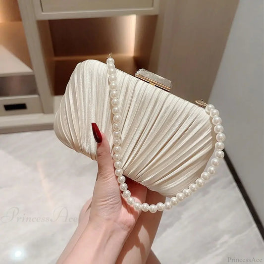Silk Evening Bag Elegant Fashion Banquet Clutch Bag Gold clutchbag-250126