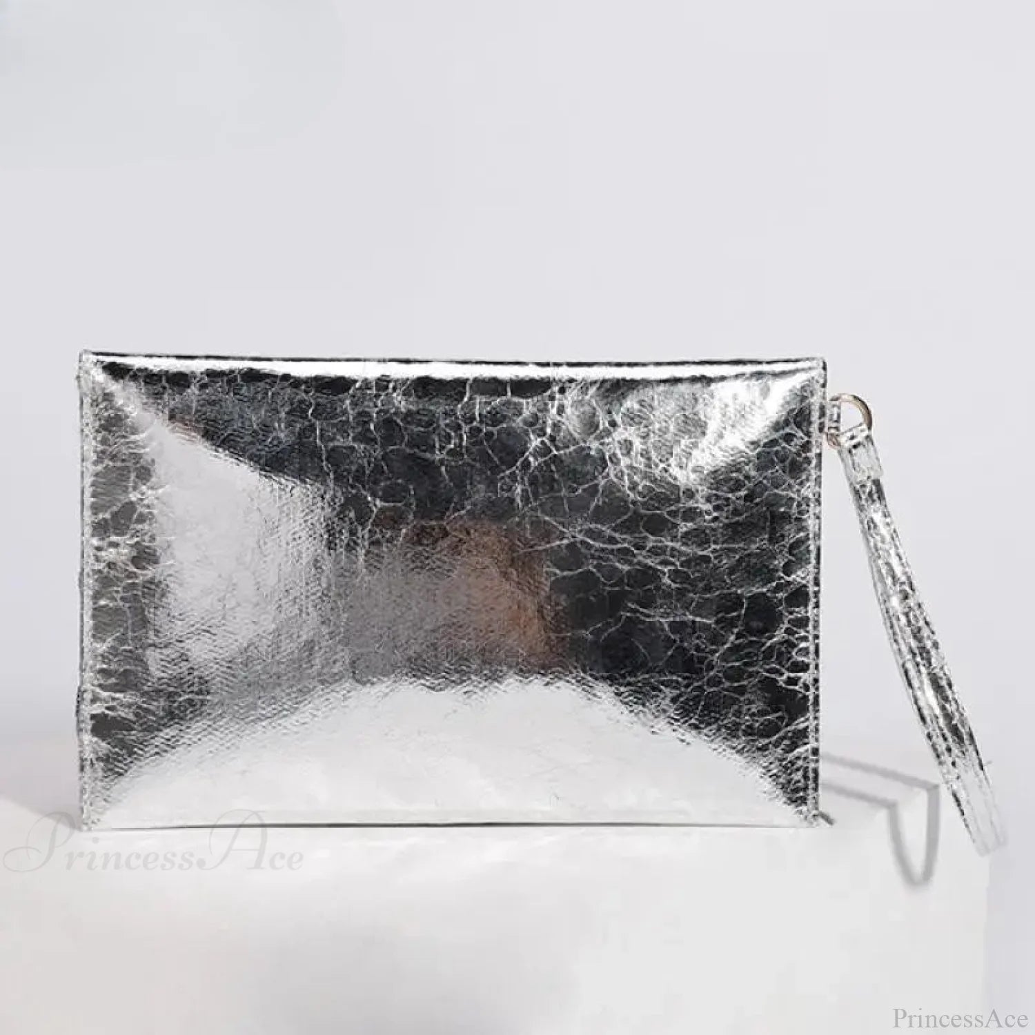 Silver Sequin Rhinestone Evening Clutch Wristlet wristlet-250126