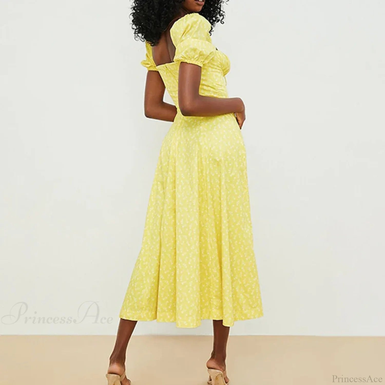 Small Fresh Floral Slim Fit Slit Camisole Floral Dress floraldress-250126