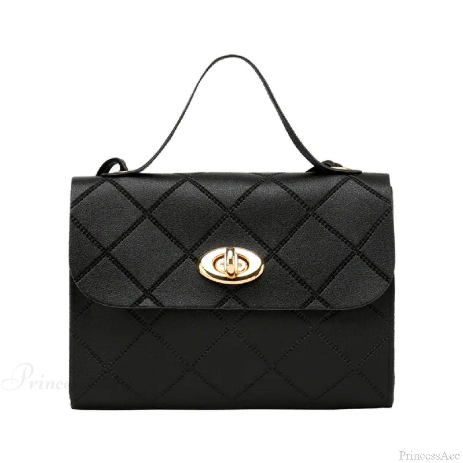 Small Trendy Messenger Female Crossbody Handbag Black handbag-250126