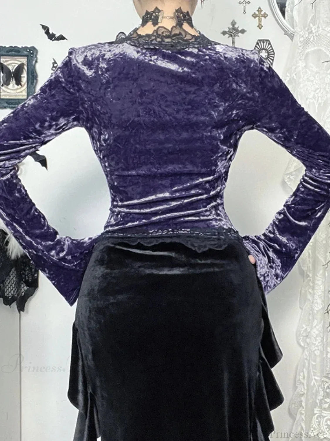 Soft Lace Patchwork Knit Top