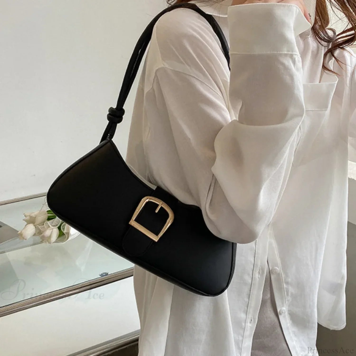 Solid Color Trendy Small Shoulder Bag shoulder-250126