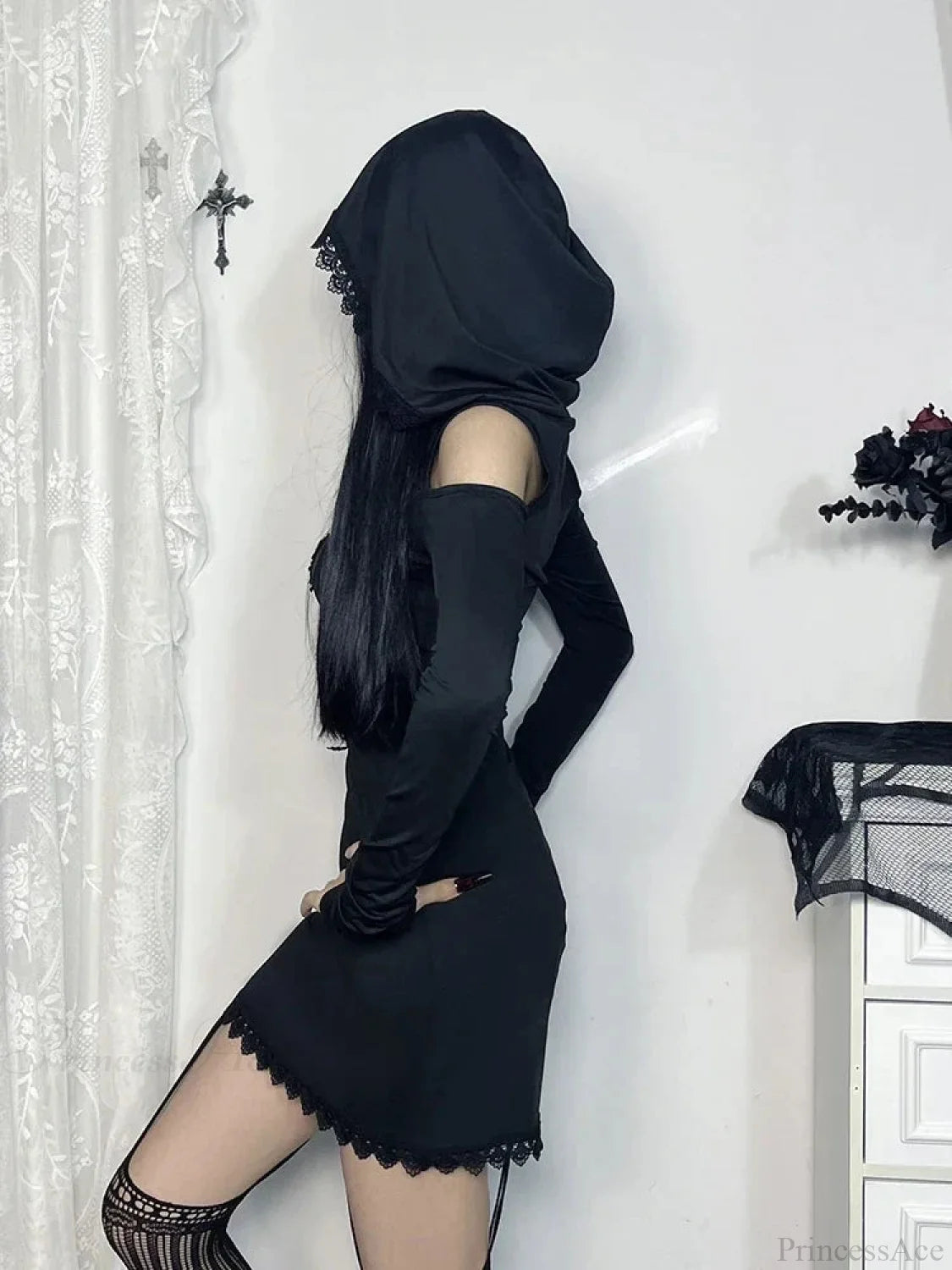 Stitched Hooded Small Dress