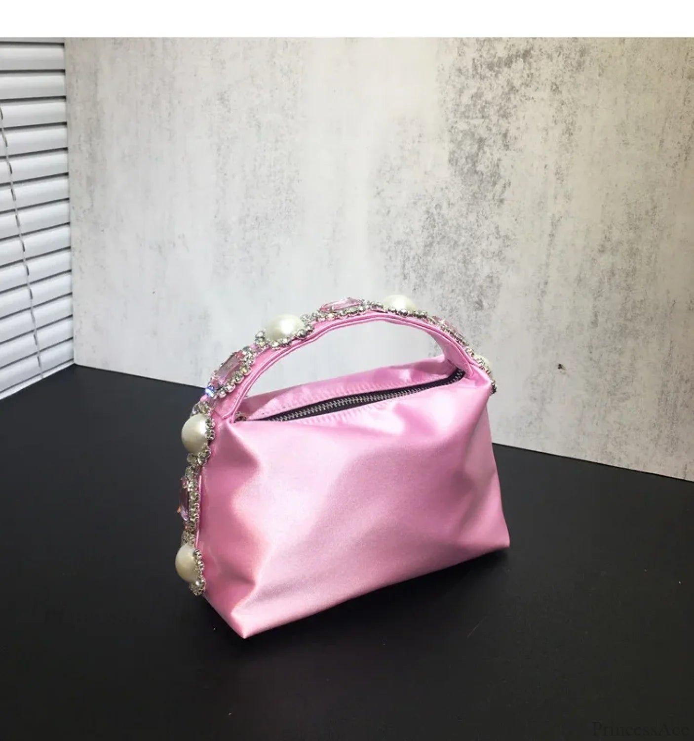 Stones Silk Phone Handbag Wristlet pink 1 wristlet-250126