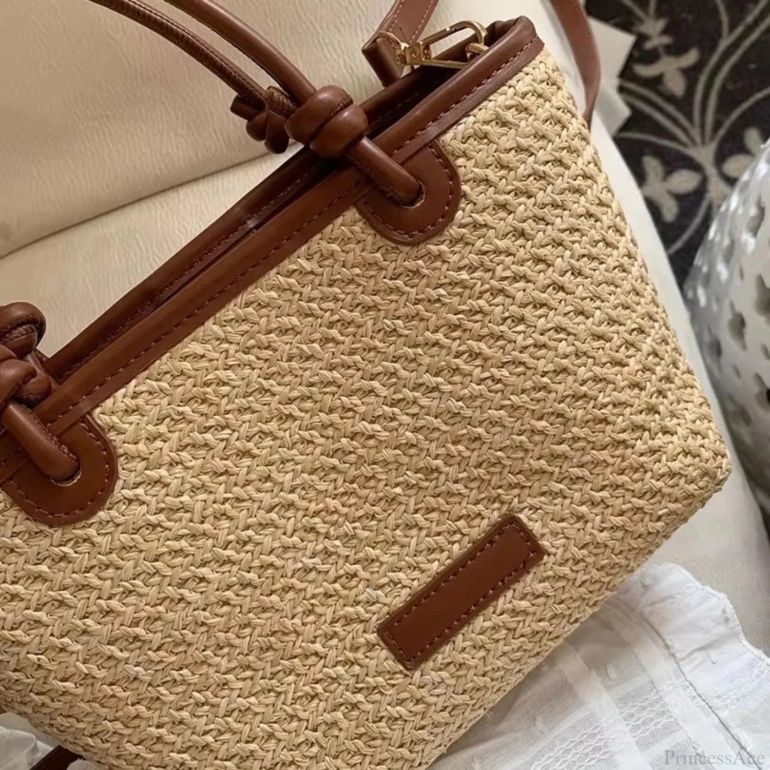 Straw Woven Rattan Summer Crossbody Brown crossbody-250126