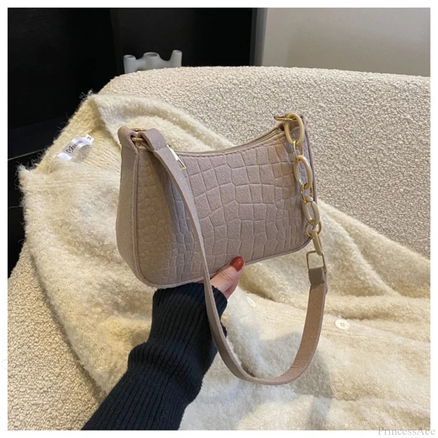 Strawberry Corduroy Mini Crossbody Khaki crossbody-250126