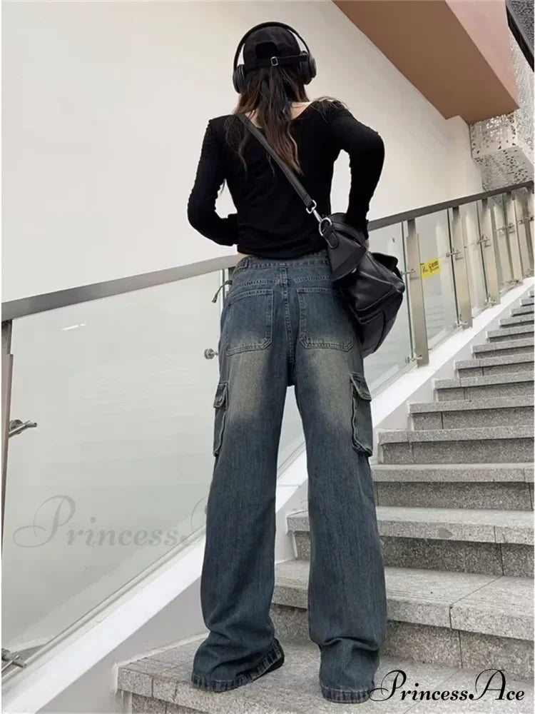 Summer Thin Style New High Waisted Skinny Horseshoe Small Flared Straight Leg Jean