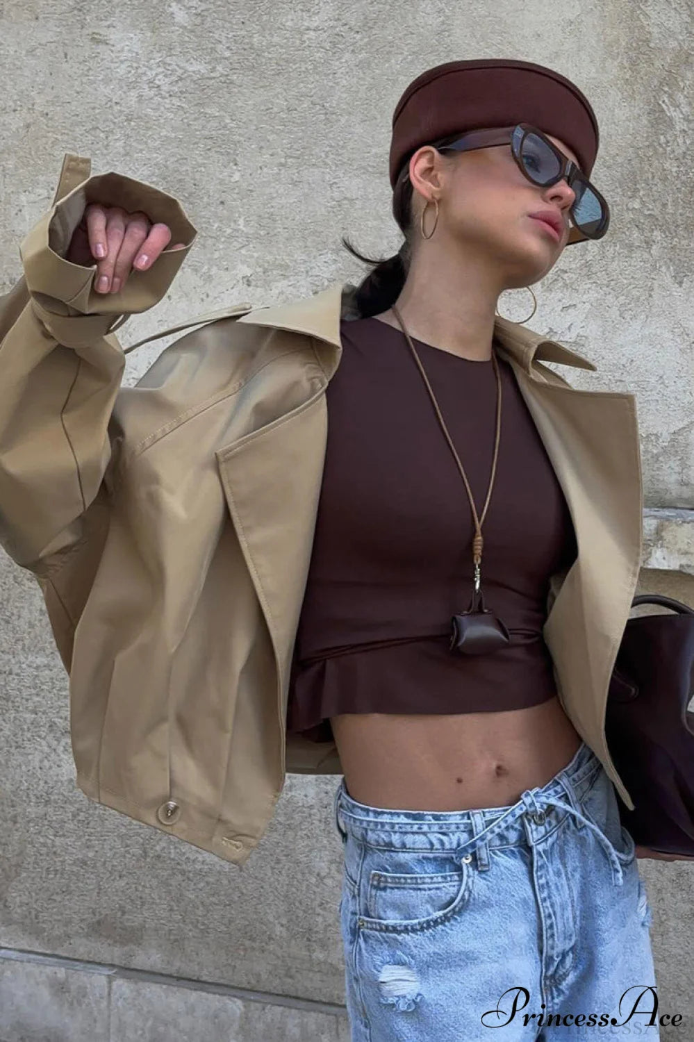 Superior Sense Loose Short Trench Coat